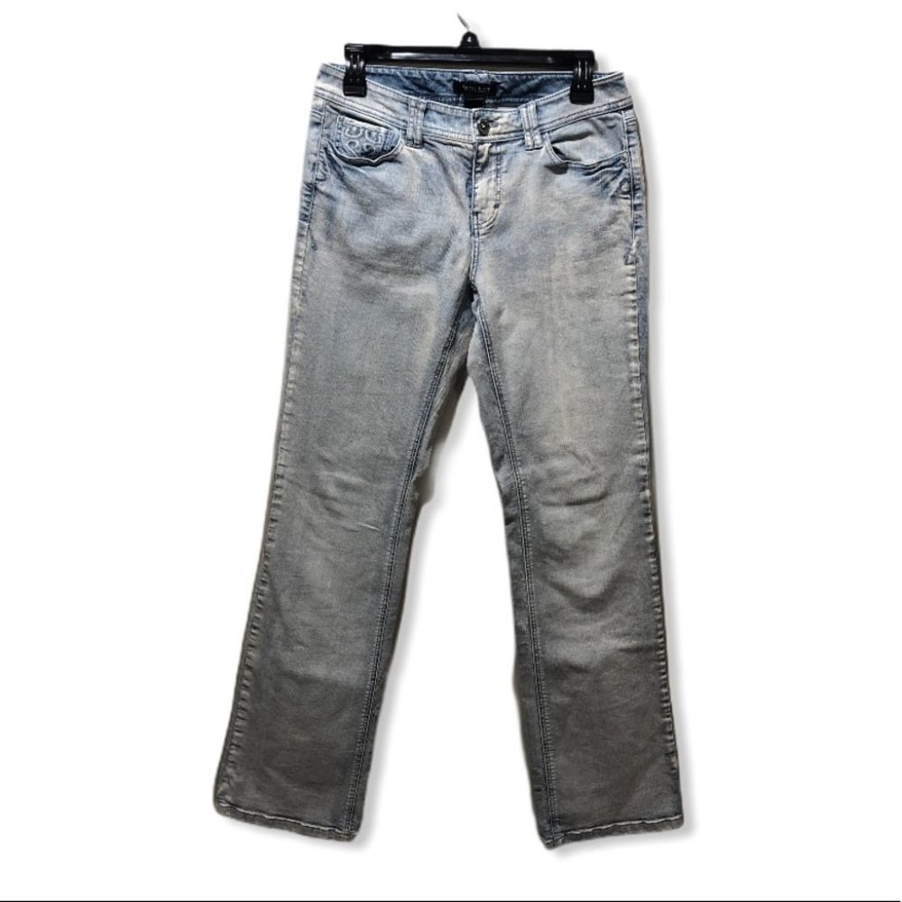 {WHBM} Blanc Boot Leg Light Wash Denim Jeans